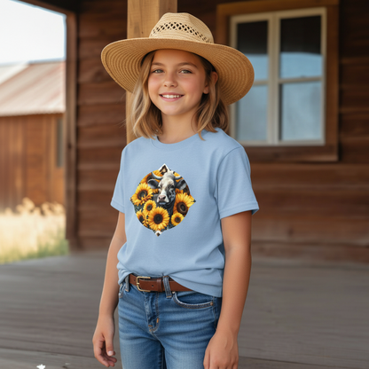 Sunflower Cow Youth Graphic Tee