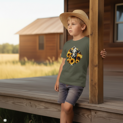 Sunflower Cow Youth Graphic Tee