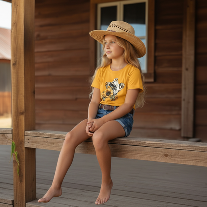 Sunflower Cow Patch Youth Graphic Tee