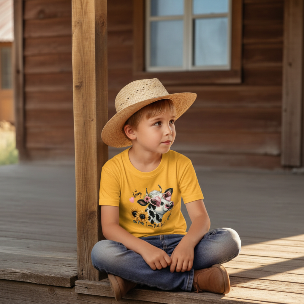 Oh Honey I Am That Heifer Youth Cowgirl Graphic Tee