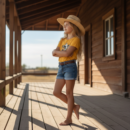 Sunflower Cow Patch Youth Graphic Tee