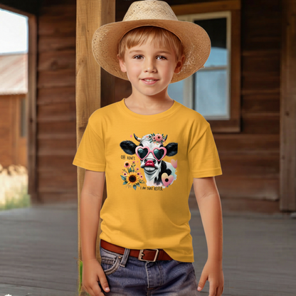 Oh Honey I Am That Heifer Youth Cow Graphic Tee
