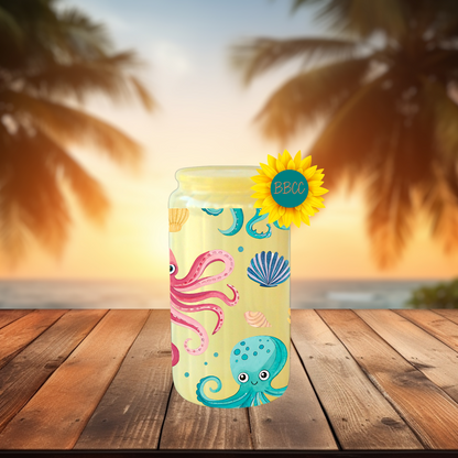 16oz Coastal Octopus & Seashell Tumbler