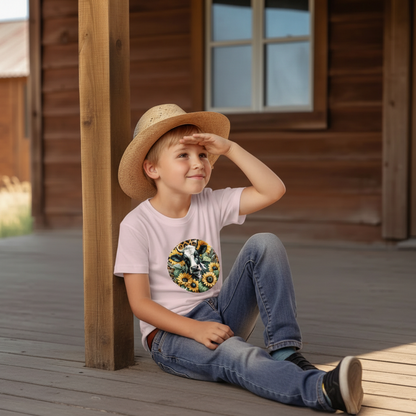 Sunflower Cow Youth Graphic Tee