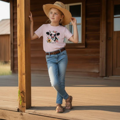 Oh Honey I Am That Heifer Youth Cow Graphic Tee