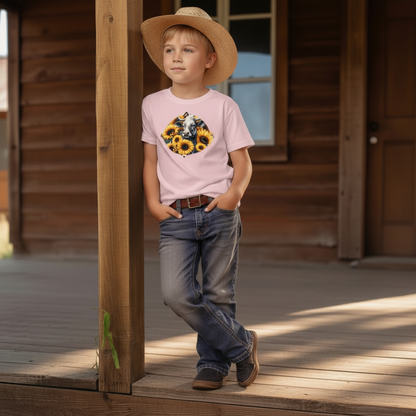 Sunflower Cow Youth Graphic Tee