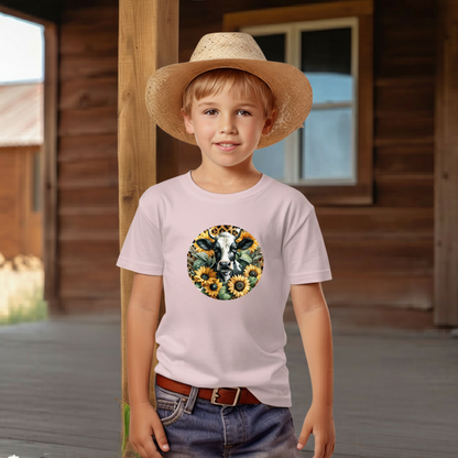 Sunflower Cow Youth Graphic Tee