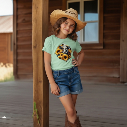 Sunflower Cow Youth Graphic Tee