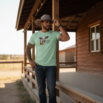 Adult Sassy Heifer Cow Floral Graphic Tee