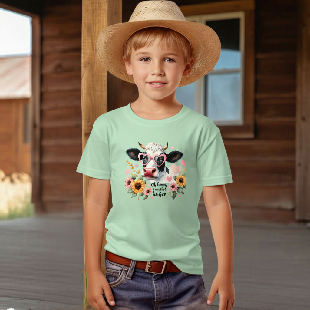 Oh Honey I Am That Heifer Youth Graphic Tee