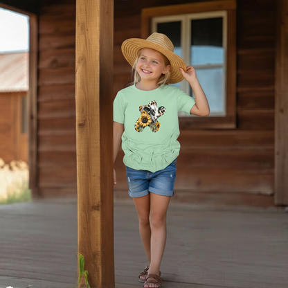 Sunflower Cow Patch Youth Graphic Tee