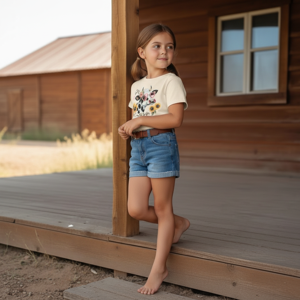 Oh Honey I Am That Heifer Youth Cowgirl Graphic Tee