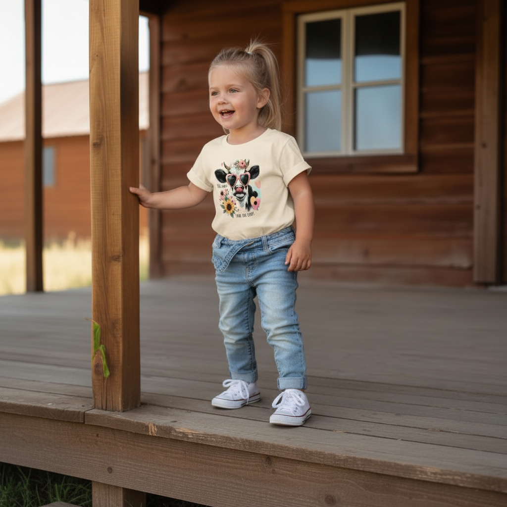 Oh Honey I Am That Heifer Youth Cow Graphic Tee