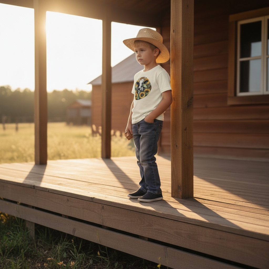 Sunflower Cow Youth Graphic Tee
