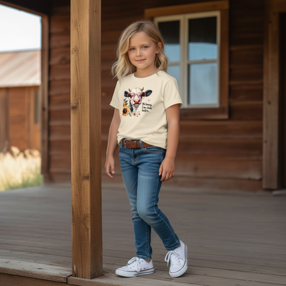 Oh Honey I Am That Heifer Youth Graphic Tee – Cute Cow Sunglasses Shirt