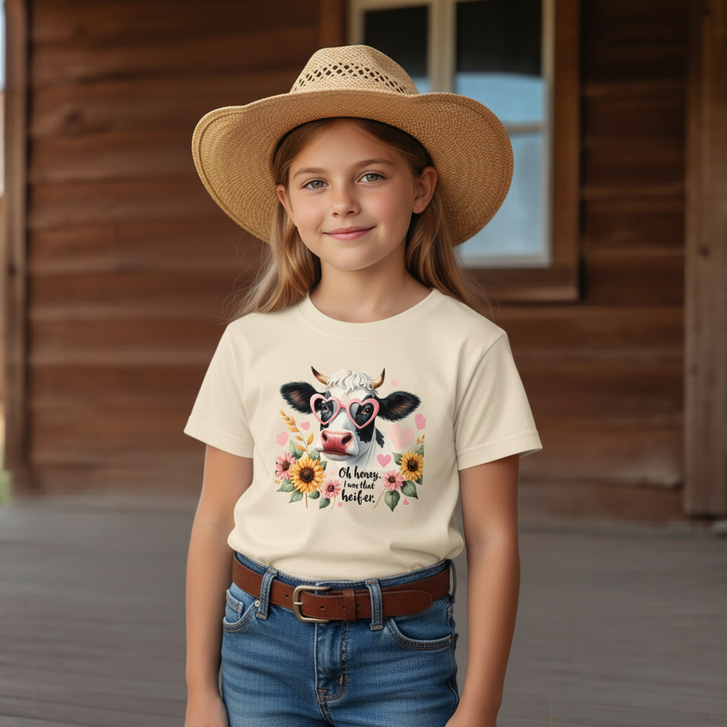 Oh Honey I Am That Heifer Youth Graphic Tee