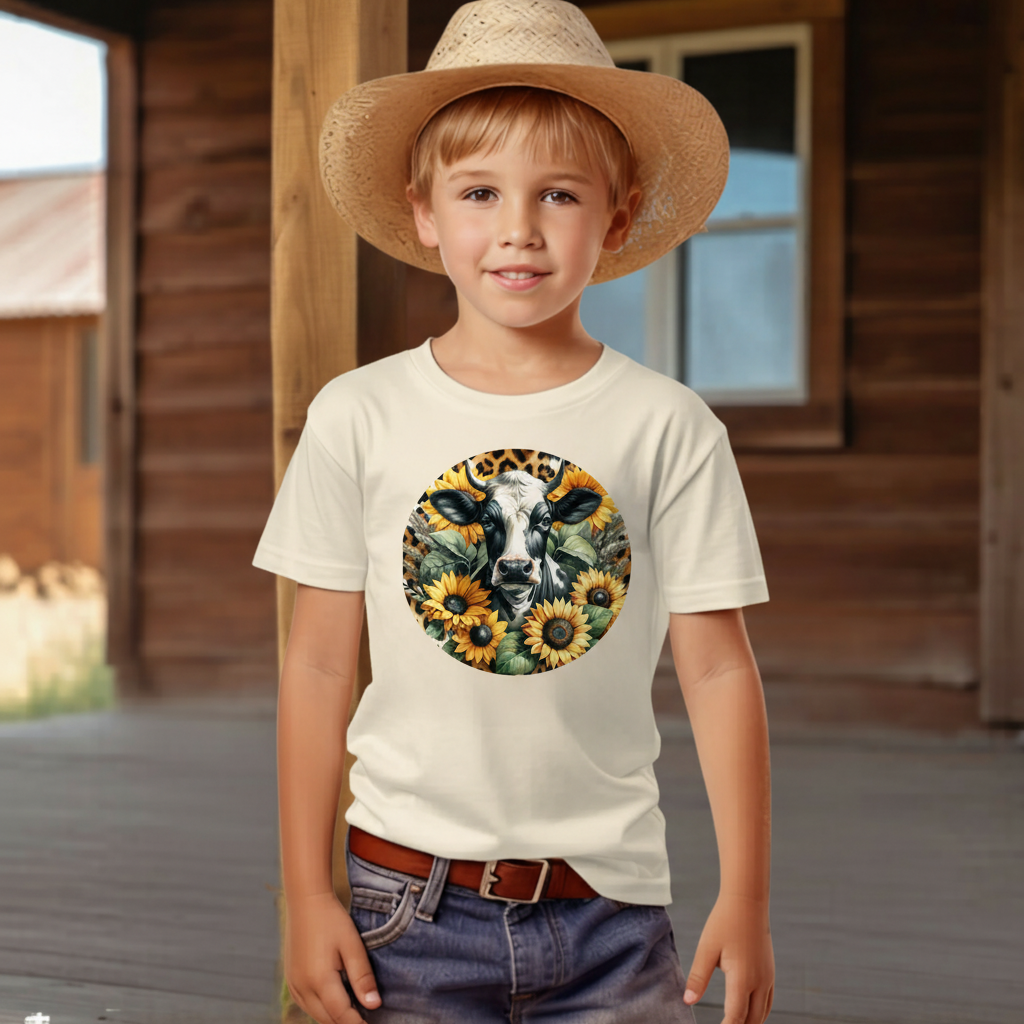 Sunflower Cow Youth Graphic Tee