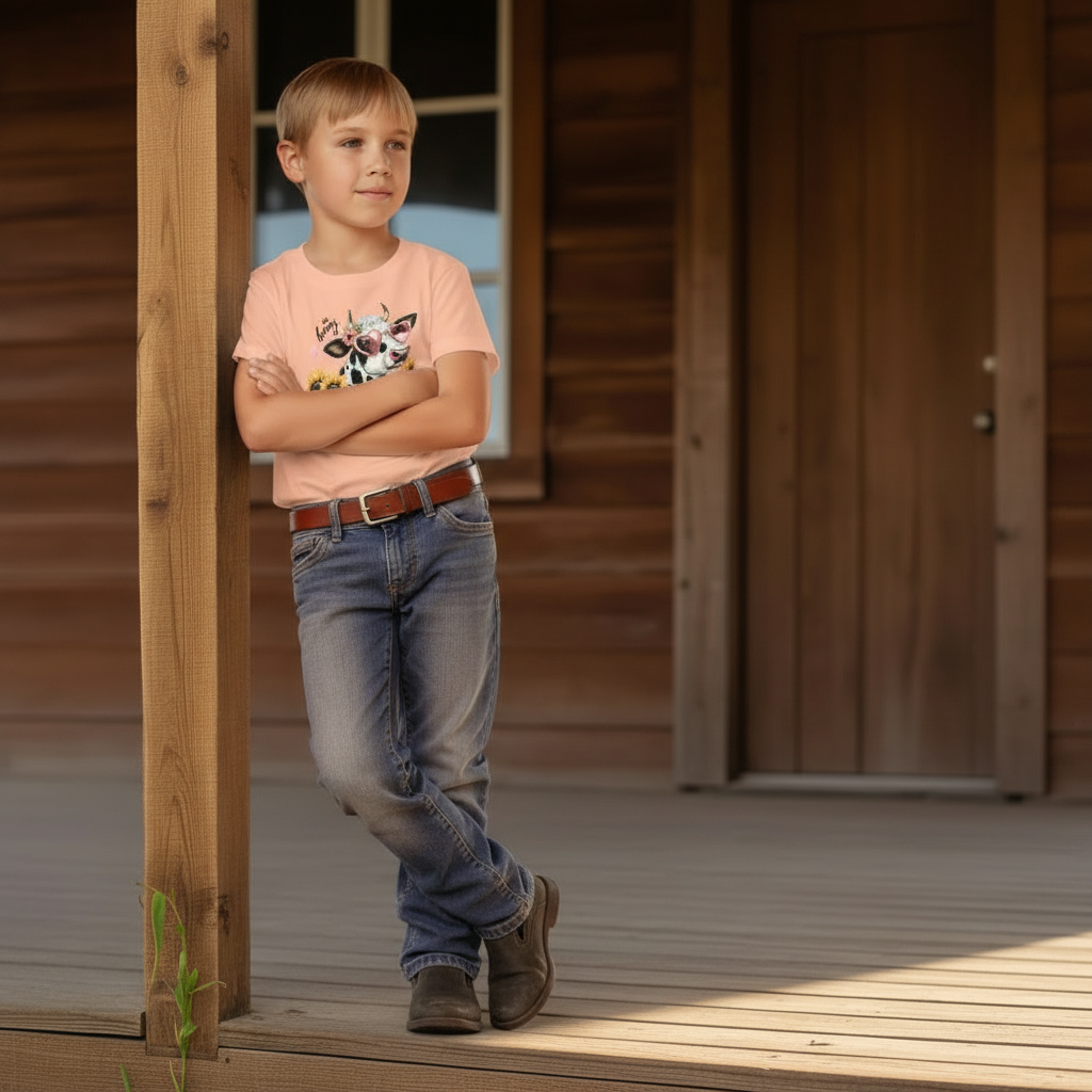 Oh Honey I Am That Heifer Youth Cowgirl Graphic Tee