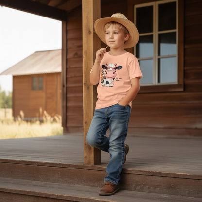 Oh Honey I Am That Heifer Youth Graphic Tee – Cute Cow Sunglasses Shirt