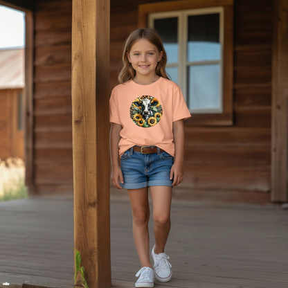 Sunflower Cow Youth Graphic Tee