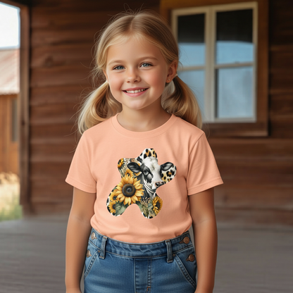 Sunflower Cow Patch Youth Graphic Tee