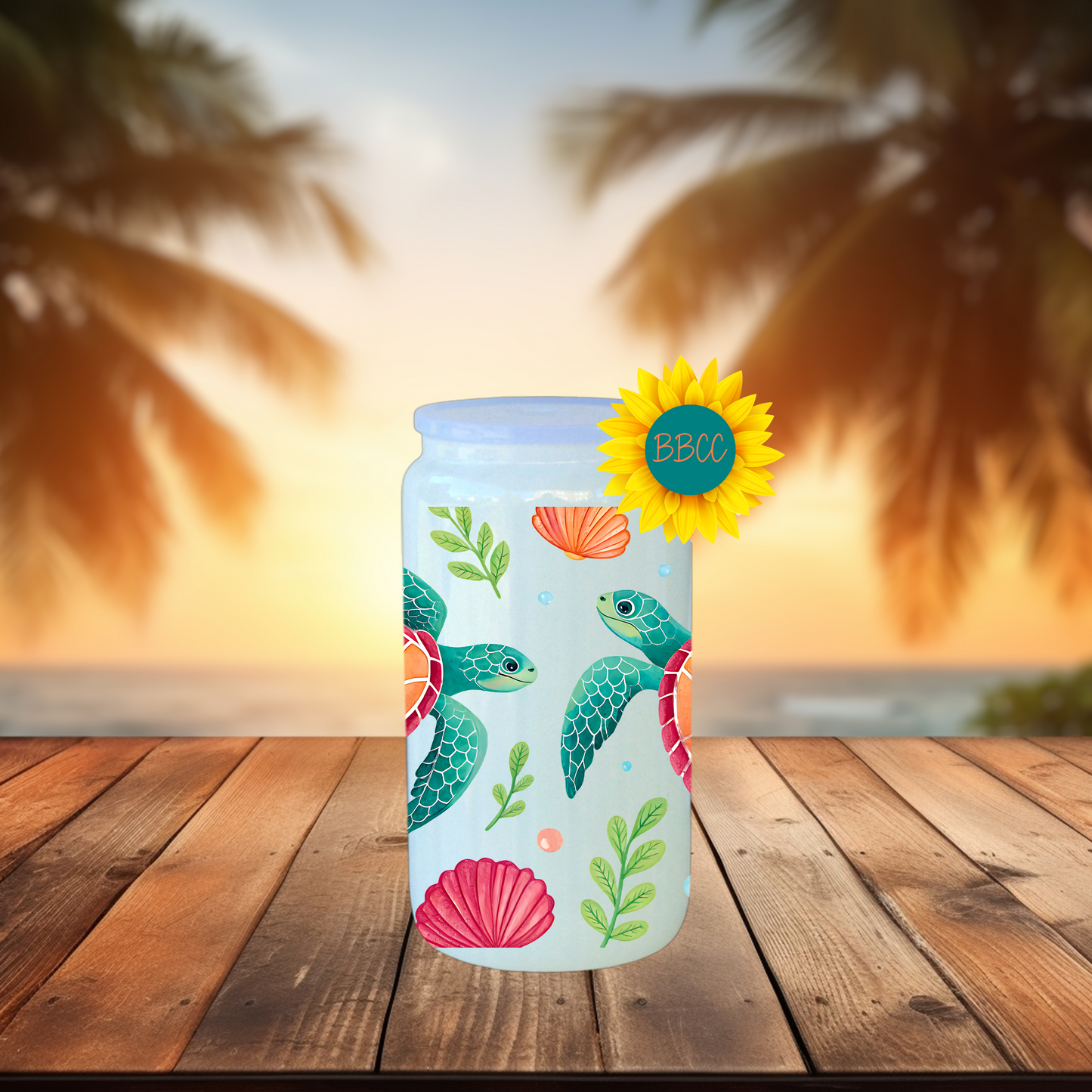 16oz Sea Turtle Coastal Tumbler