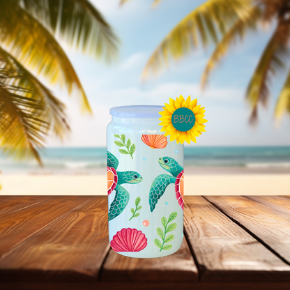 16oz Sea Turtle Coastal Tumbler