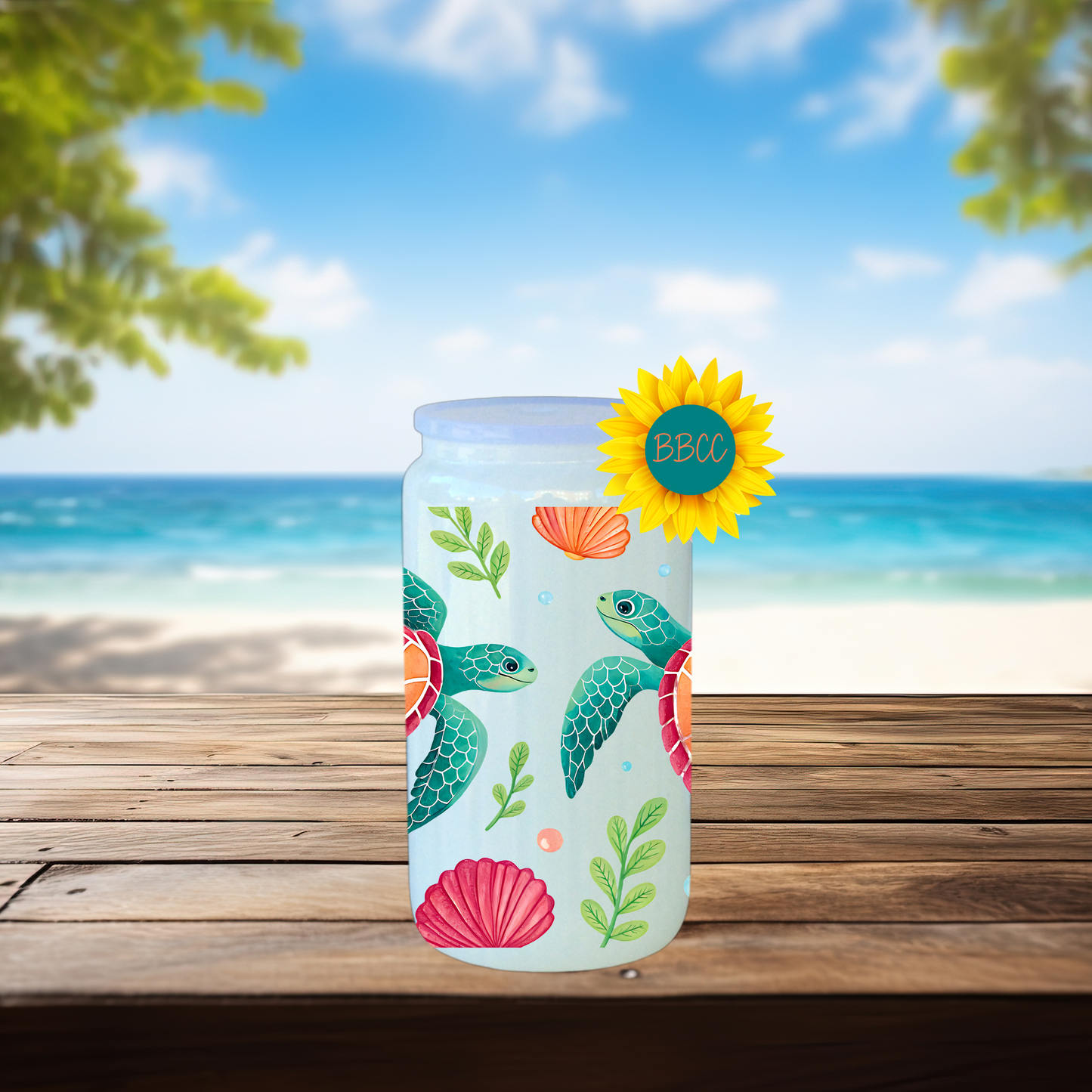16oz Sea Turtle Coastal Tumbler