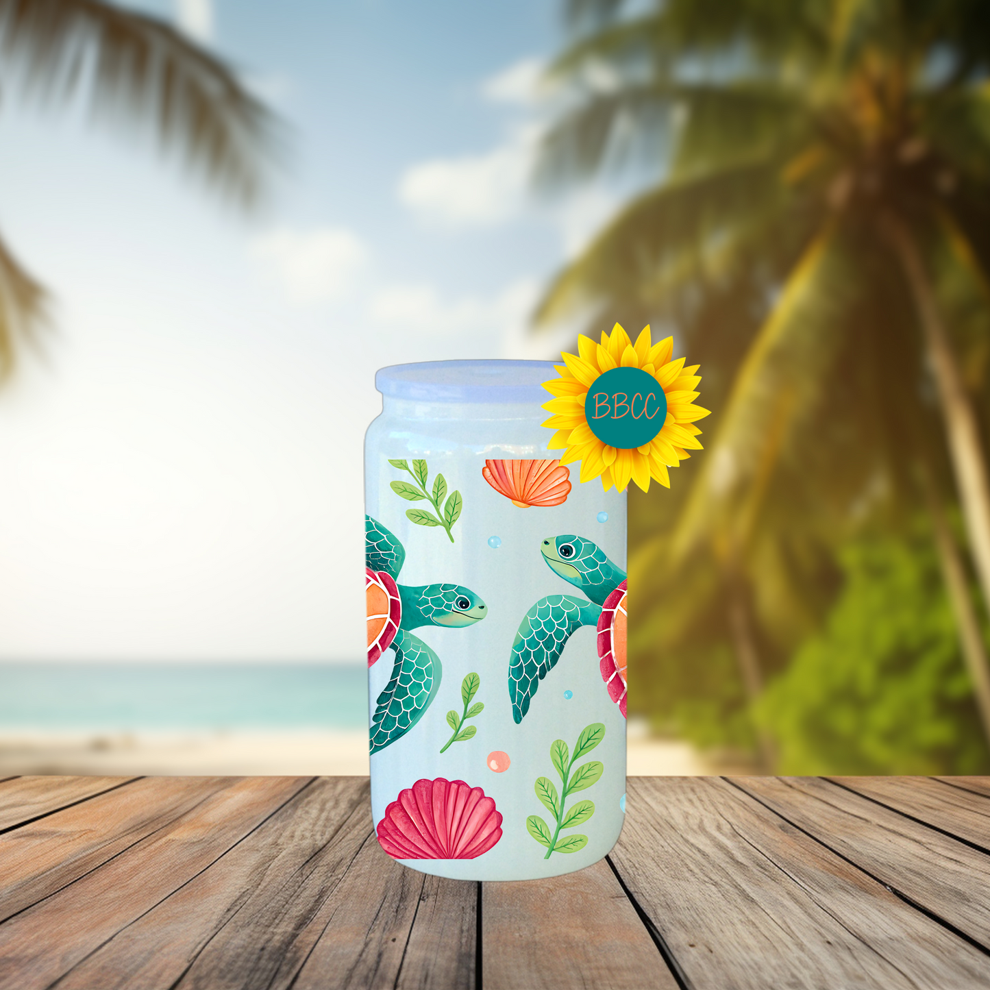 16oz Sea Turtle Coastal Tumbler