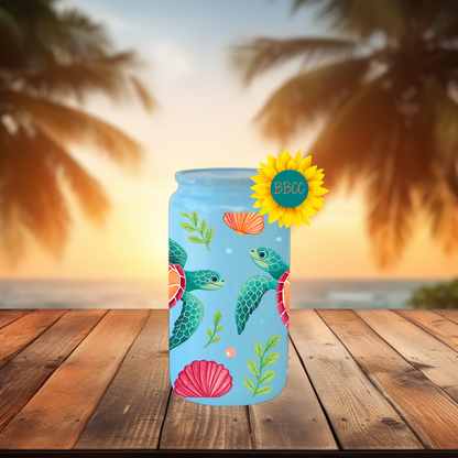 16oz Sea Turtle Coastal Tumbler