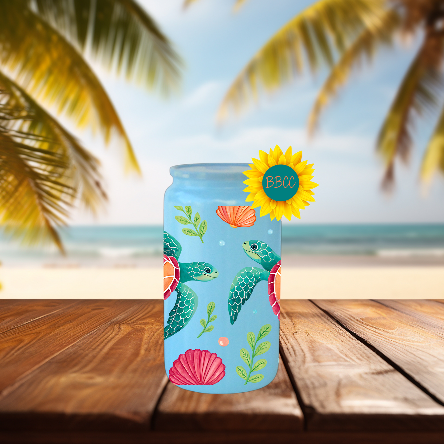 16oz Sea Turtle Coastal Tumbler