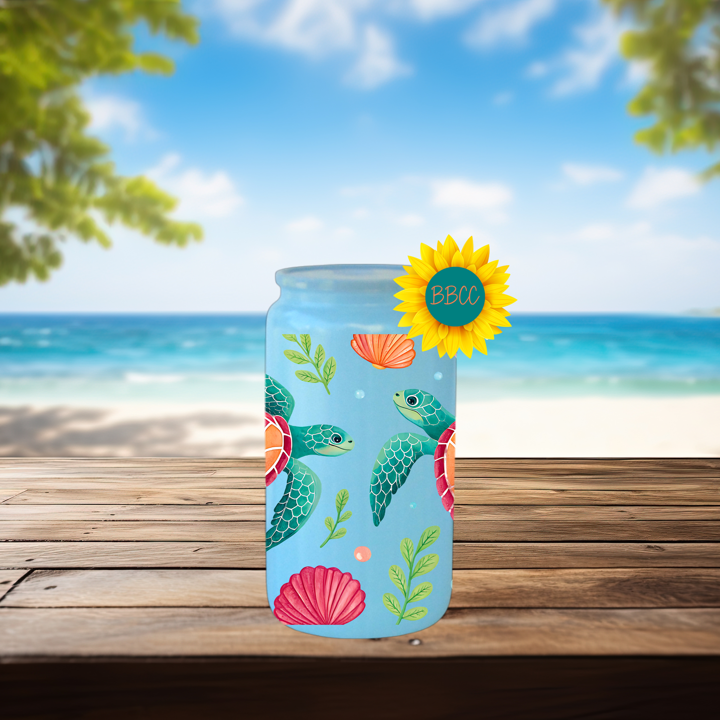 16oz Sea Turtle Coastal Tumbler