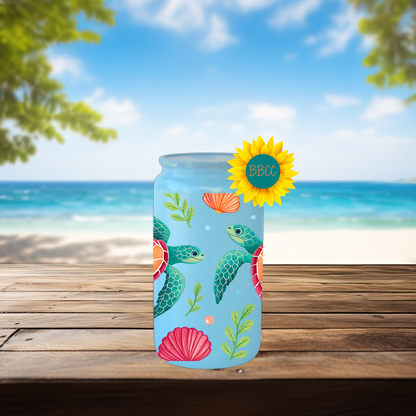 16oz Sea Turtle Coastal Tumbler