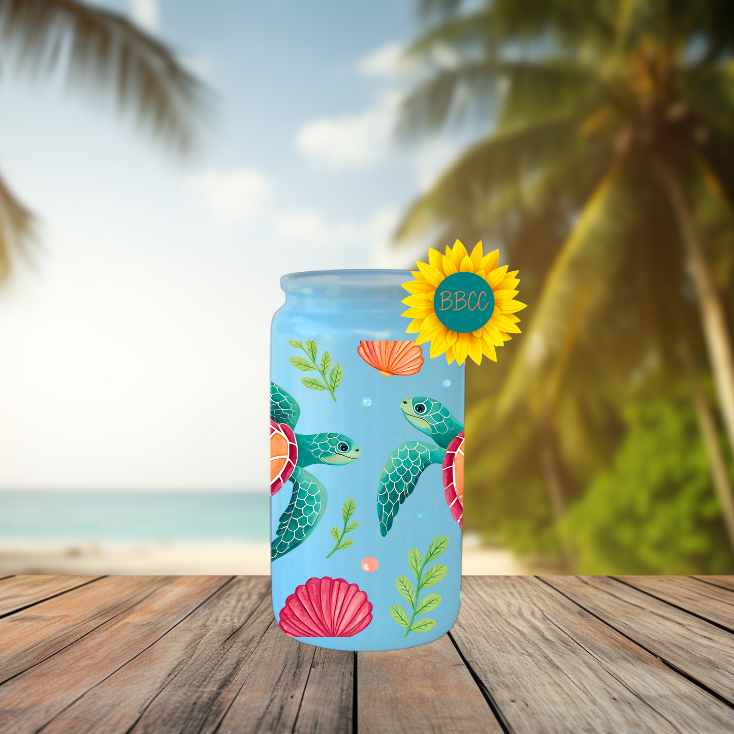 16oz Sea Turtle Coastal Tumbler