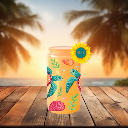 16oz Sea Turtle Coastal Tumbler