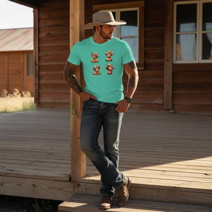 Adult Highland Cow Floral Hat Graphic Tee