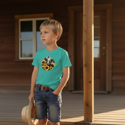 Sunflower Cow Youth Graphic Tee