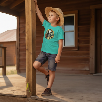 Sunflower Cow Youth Graphic Tee
