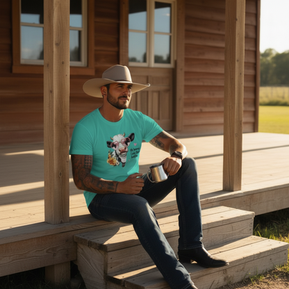 Adult Sassy Heifer Cow Floral Graphic Tee