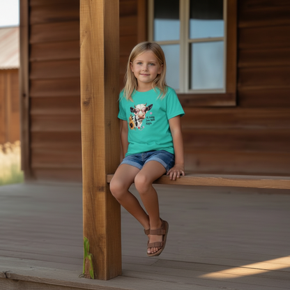 Oh Honey I Am That Heifer Youth Graphic Tee – Cute Cow Sunglasses Shirt